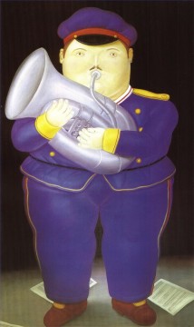 Músico Fernando Botero Pinturas al óleo